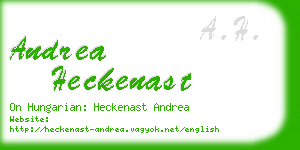 andrea heckenast business card